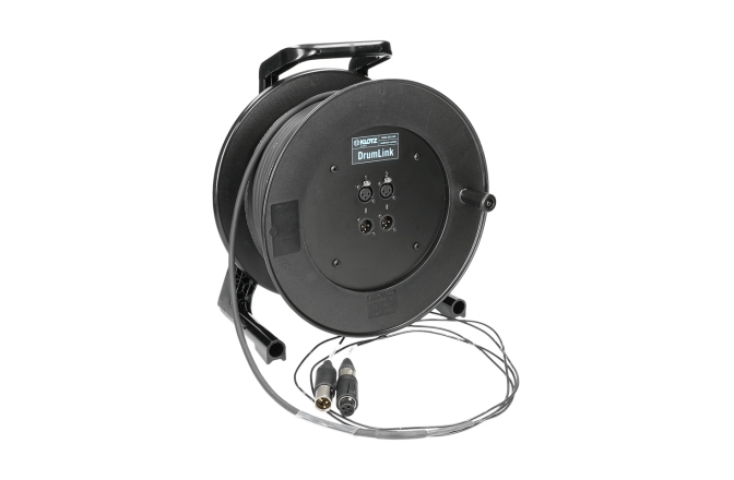 Tambur cablu XLR compact Klotz DrumLink 2/2 - 2||2 convertCON XLR 3p F/M2-channel - analog multicore drum - single ground - 40 m